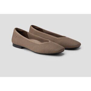 VIVAIA shoes margot 2.0 square toe v cut flats espresso 39.5 8.5 ballet flat